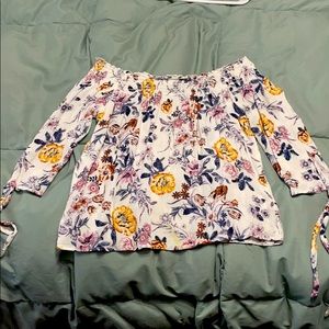 Off the shoulder gauze top